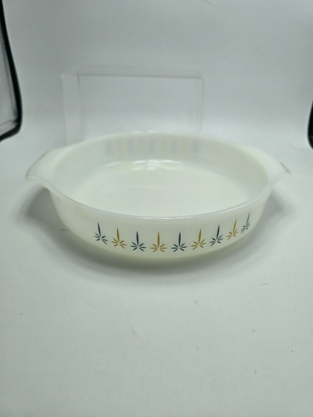 Vintage Fire King by Anchor Hocking 9" Candle Glow Pattern Baking Dish 429